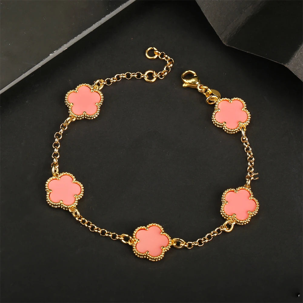 Five Leaf Flower Bracelet