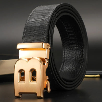 Wide leather canvas belt