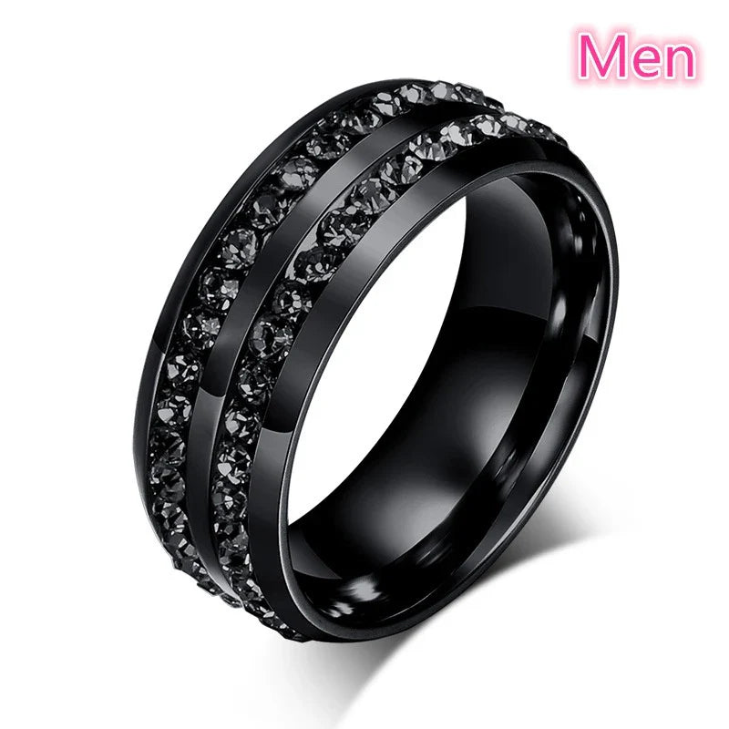 Romantic couple ring set