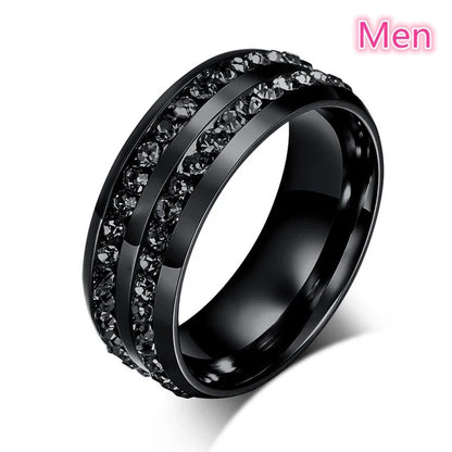 Romantic couple ring set