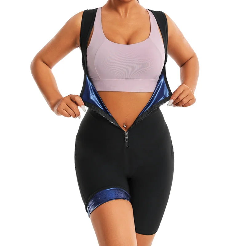 Women Sauna Sweating 3-in-1 Bodysuit