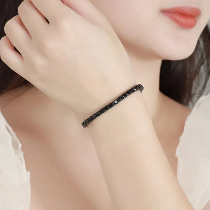 EUREKA Black Moissanite Tennis Bracelet