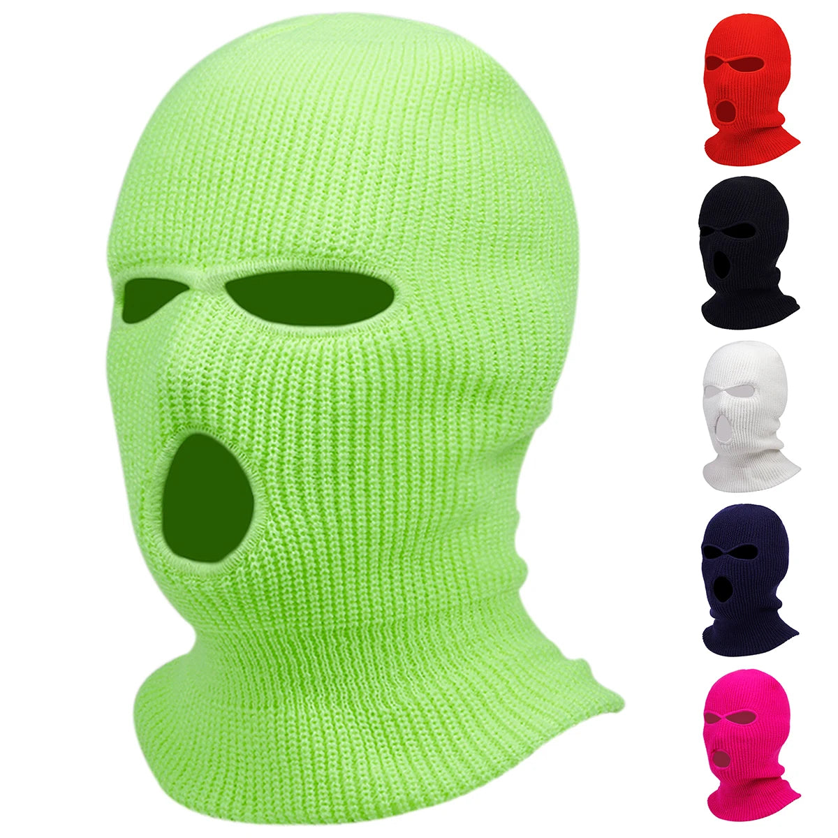 Solid Color Masked Knit Beanie