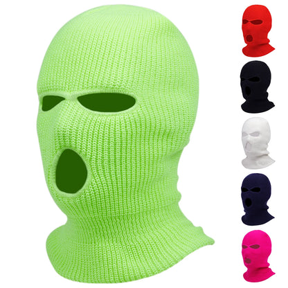 Solid Color Masked Knit Beanie