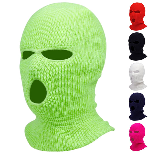 Solid Color Masked Knit Beanie