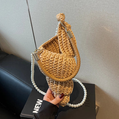 Hand-Woven Conch Pearl Chain Bag