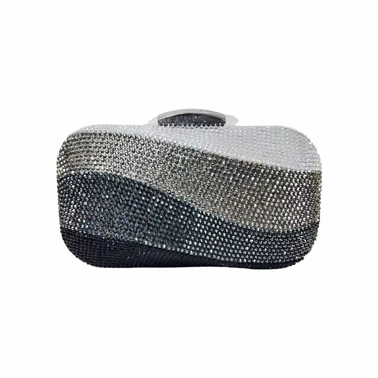 Rainbow Crystal Evening Clutch Bag