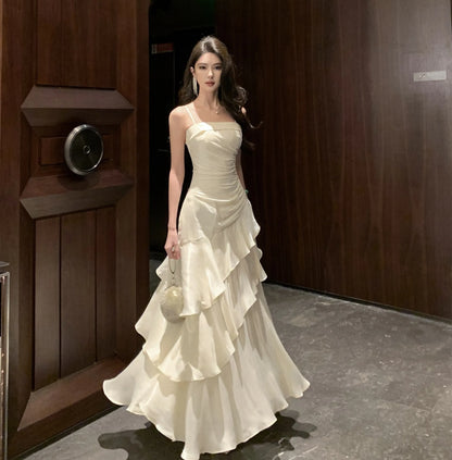 Ruffled Mermaid Sling Dress