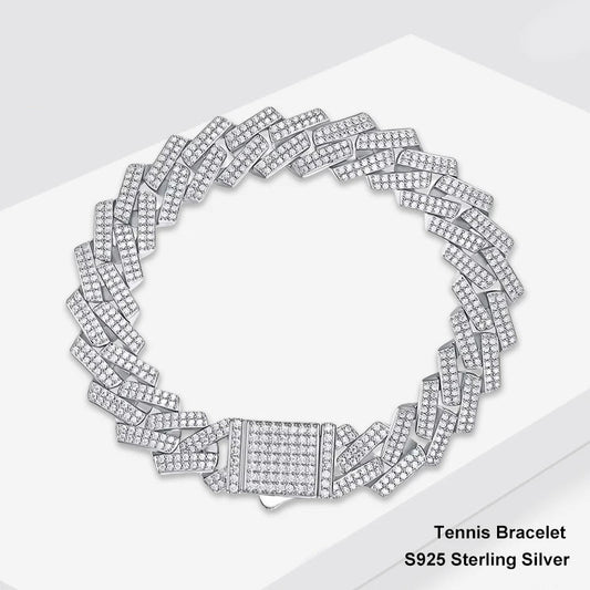 Moissanite Cuban Chain Bracelet