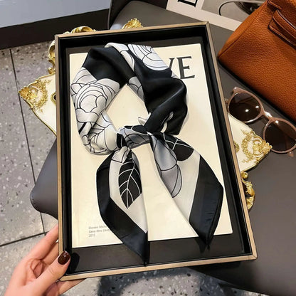 Luxury Silk Plaid Hijab Scarf