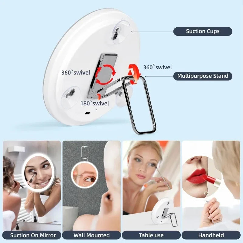 6-Inch Magnifying Mirror with Light