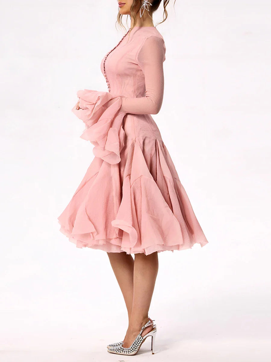 Sweet Ruffles Knee-Length Dress
