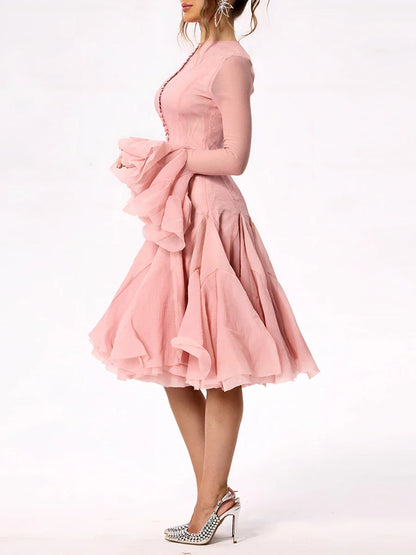 Sweet Ruffles Knee-Length Dress