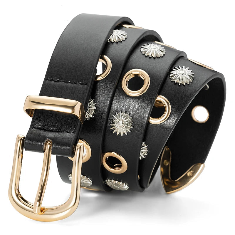 Punk Gold Rivet Belt