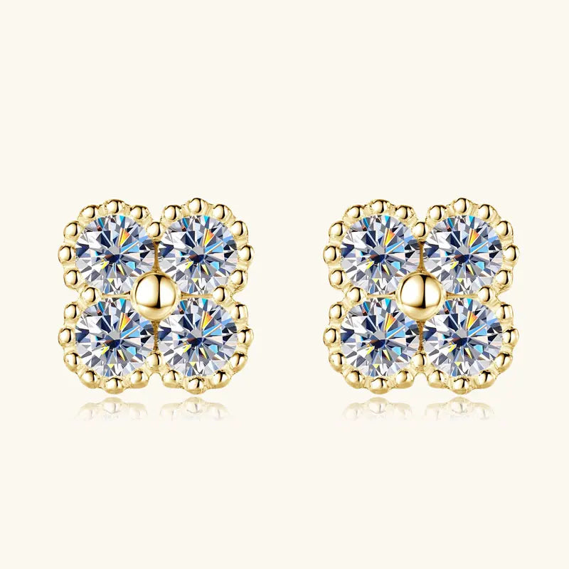 Clover Moissanite Earrings