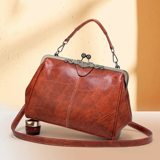 Leather Crossbody Shoulder Tote Bag