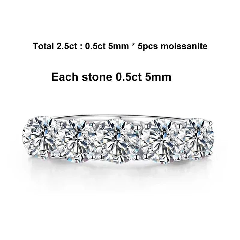 Eternity Moissanite Silver Ring