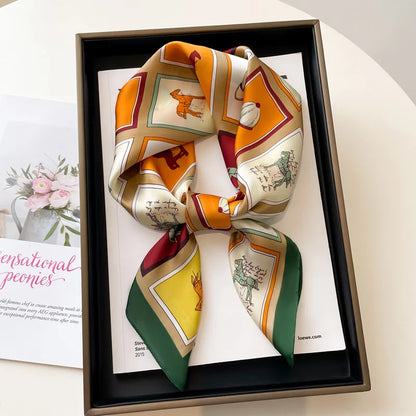 Elegant Silk Feel Square Scarf