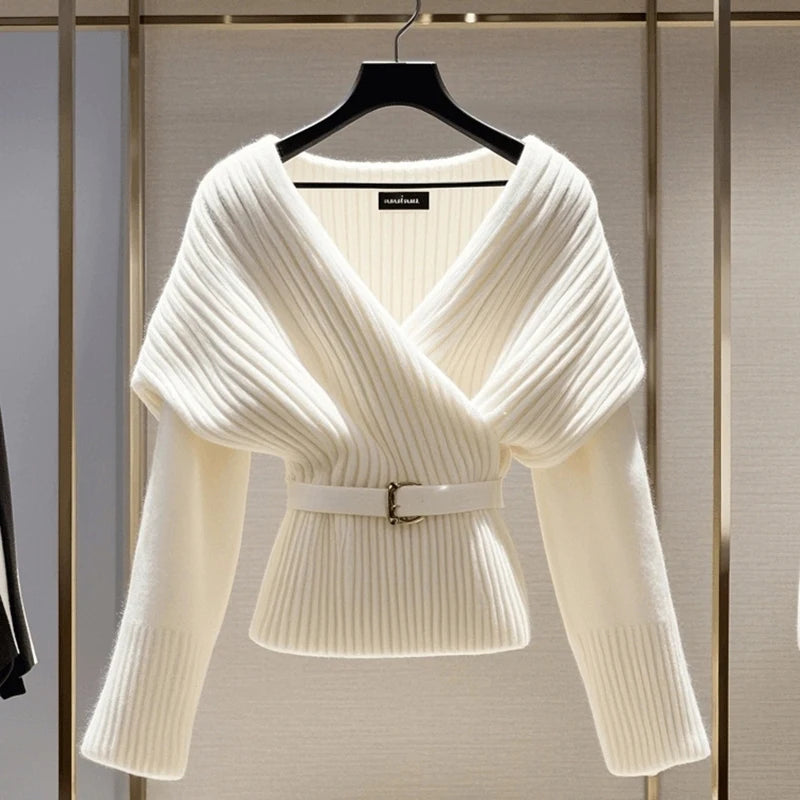 White Knitted Sweater
