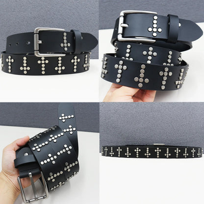 Heavy duty leather belt