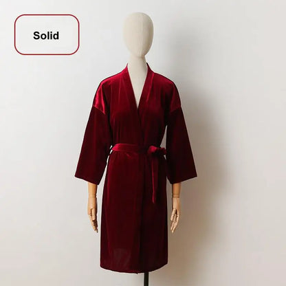Velour Kimono Robe for Women