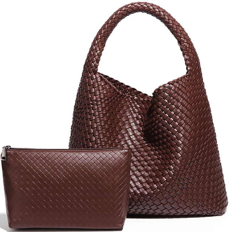 Woven Leather Tote
