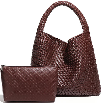 Woven Leather Tote