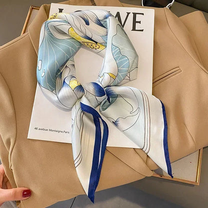 Luxury Print Silk Square Scarf