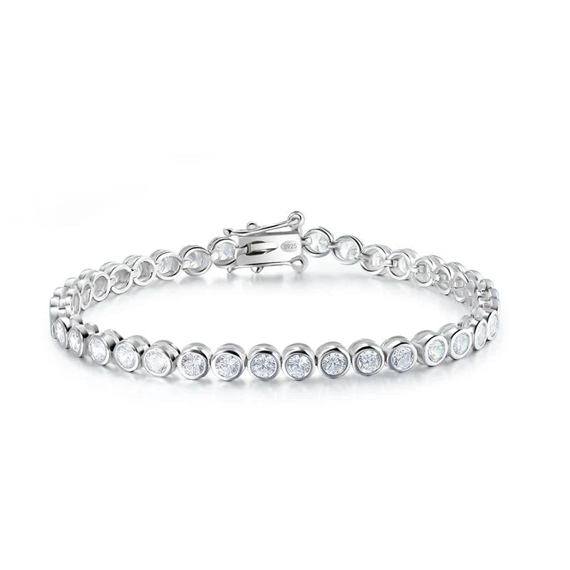 Moissanite Silver Tennis Bracelet