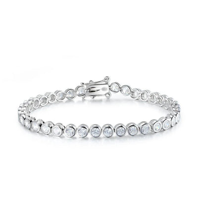 Moissanite Silver Tennis Bracelet