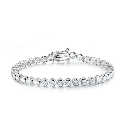 Moissanite Silver Tennis Bracelet