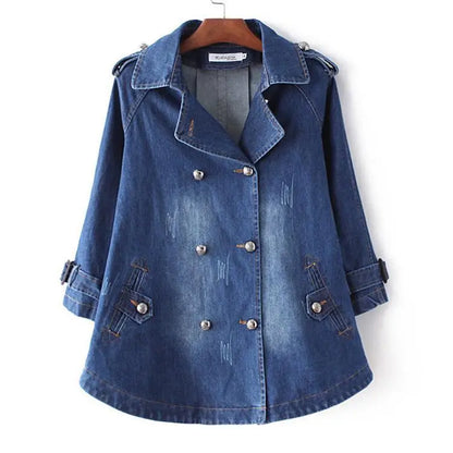 Denim Cape Coat