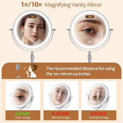 Adjustable Lighted Makeup Mirror