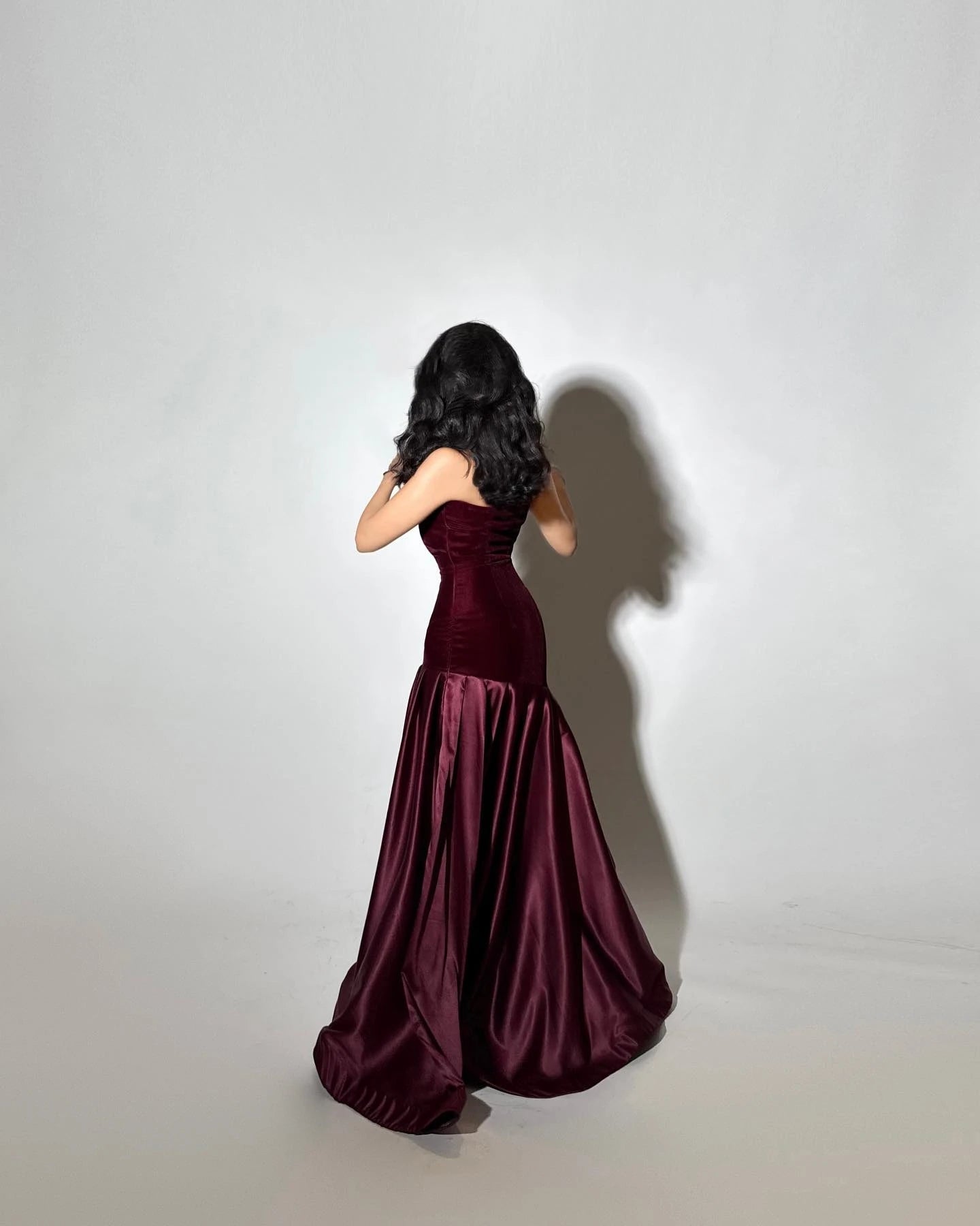 Strapless Satin A-Line Evening Dress
