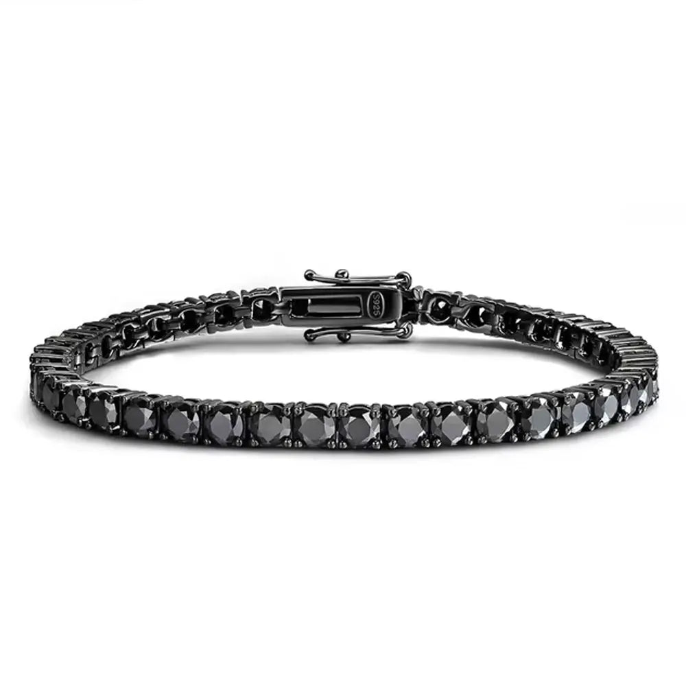 EUREKA Black Moissanite Tennis Bracelet