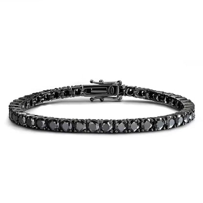 EUREKA Black Moissanite Tennis Bracelet
