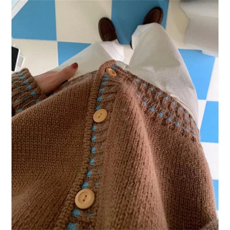 Casual Knit Button Cardigan