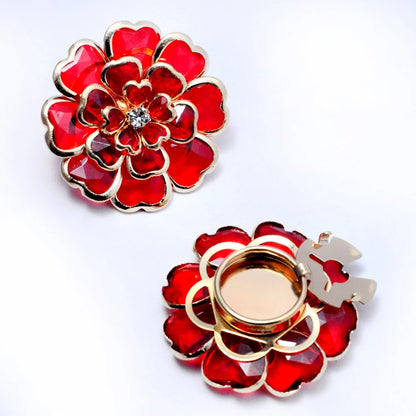 Camellia Button Cufflinks