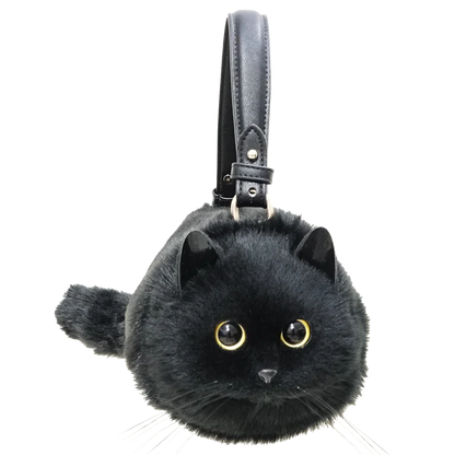 Women Cute Cat Wool Tote Bag