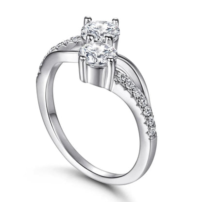Moissanite Silver Ring