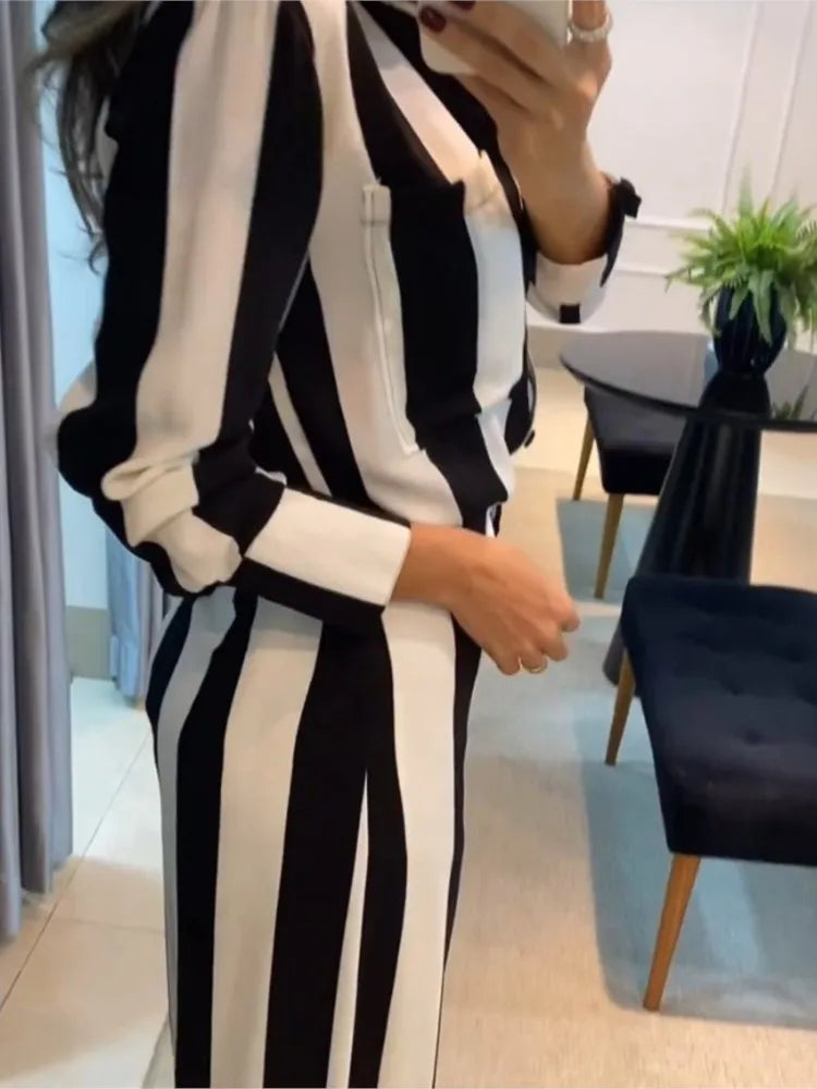 Striped Two-Piece Set