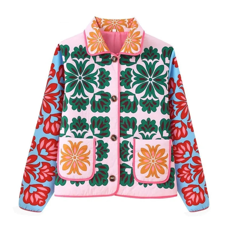Quilted Print Jacket