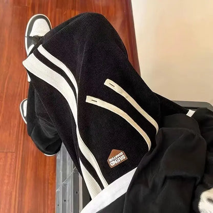 Corduroy straight pants