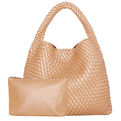 Woven Leather Tote