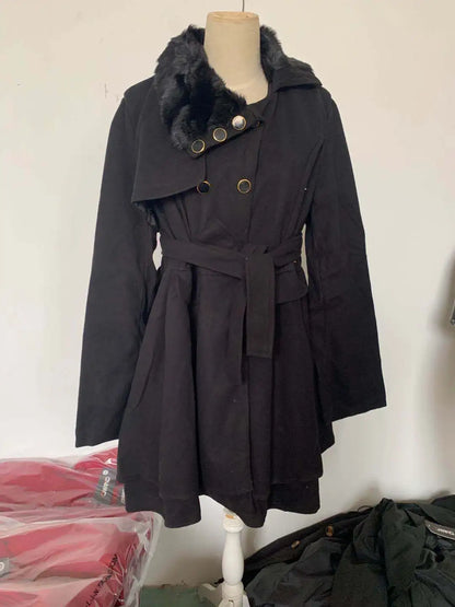 Women Slim Long Tweed Coat