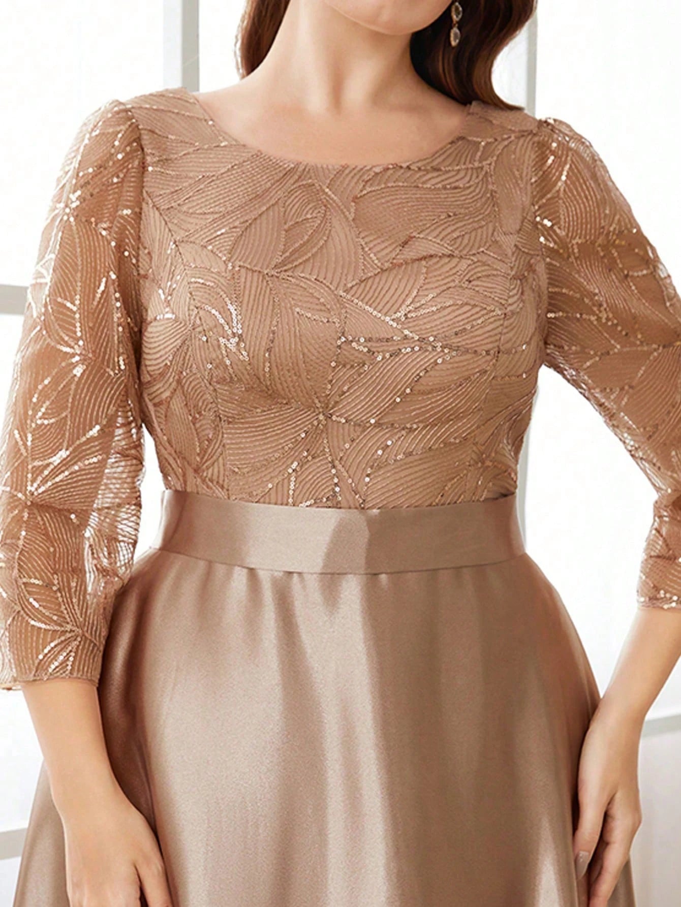 MGIACY Sequin Patchwork Satin Ball Gown