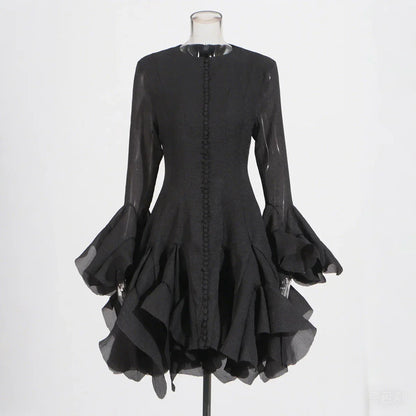 Sweet Ruffles Knee-Length Dress