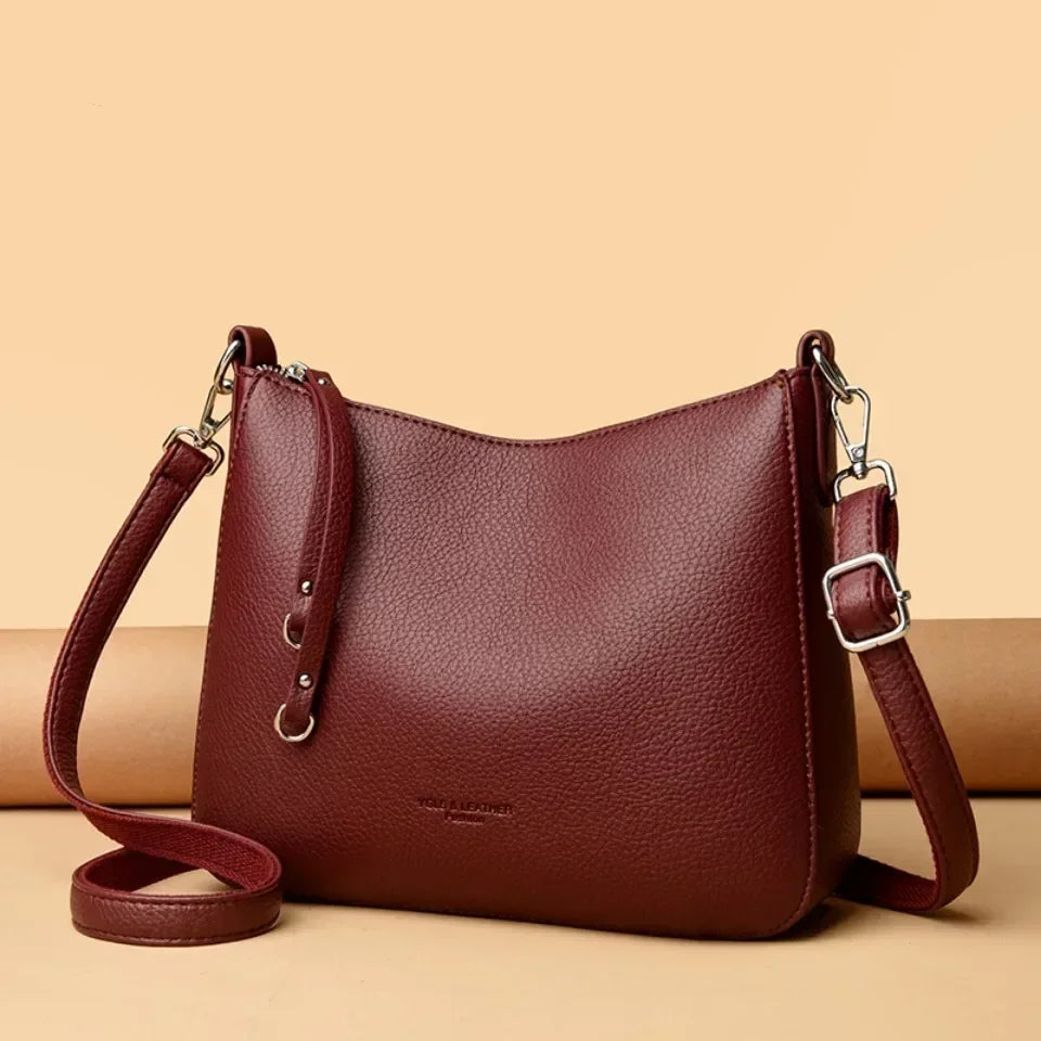 Soft Leather Shoulder Crossbody Bag