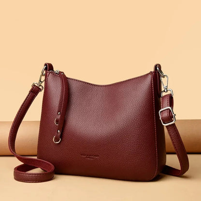 Soft Leather Shoulder Crossbody Bag