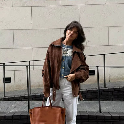 Suede Cropped Jacket